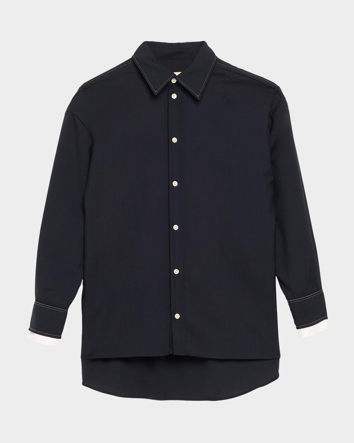 Marni Double Contrast Cuff Button-Front Shirt