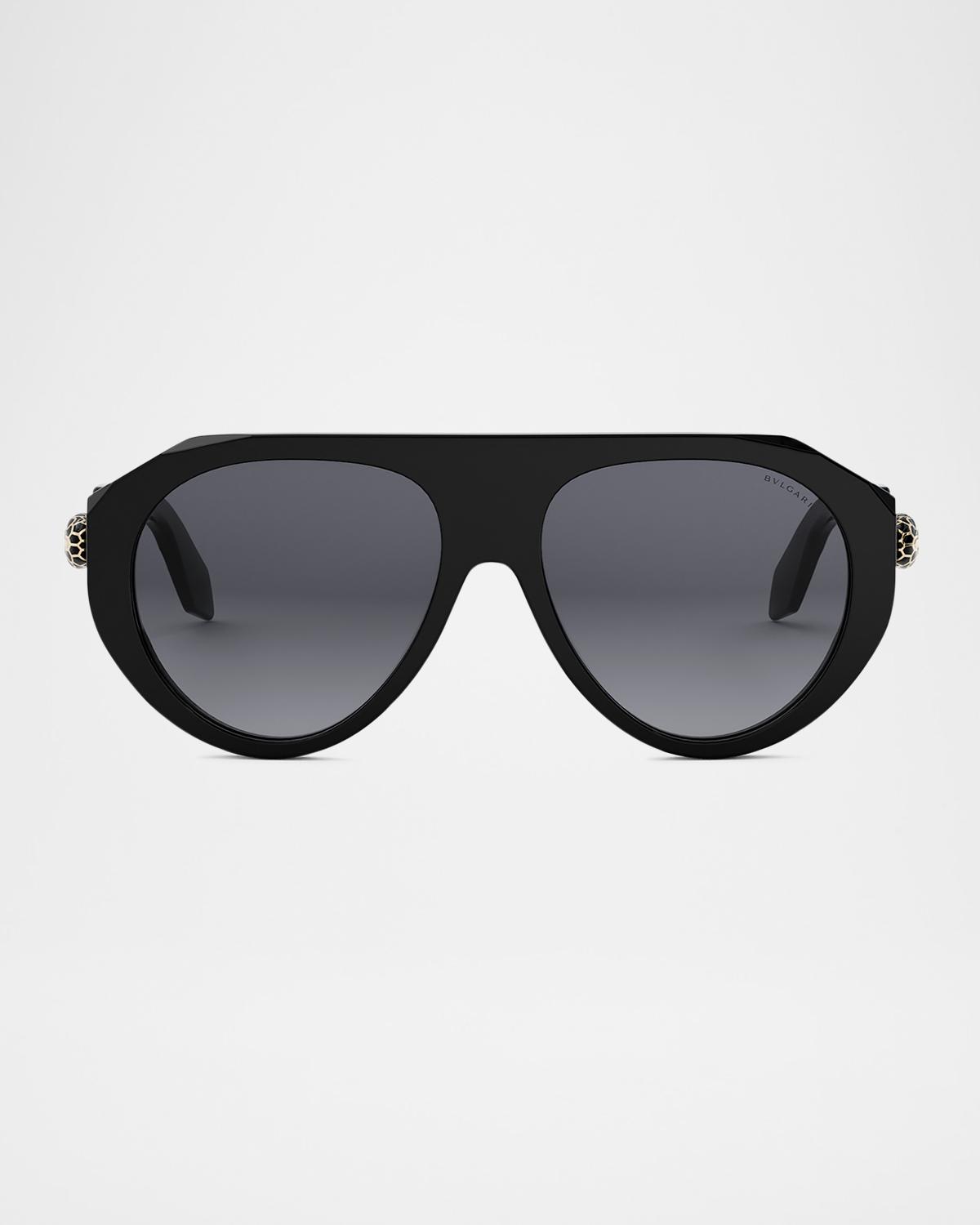 BVLGARI Serpenti Forever Acetate Aviator Sunglasses