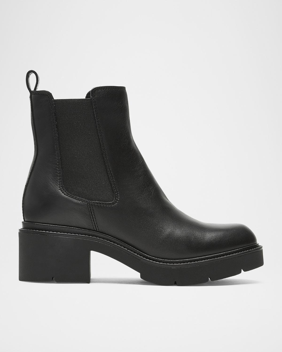 La Canadienne Axton Leather Lug-Sole Chelsea Booties