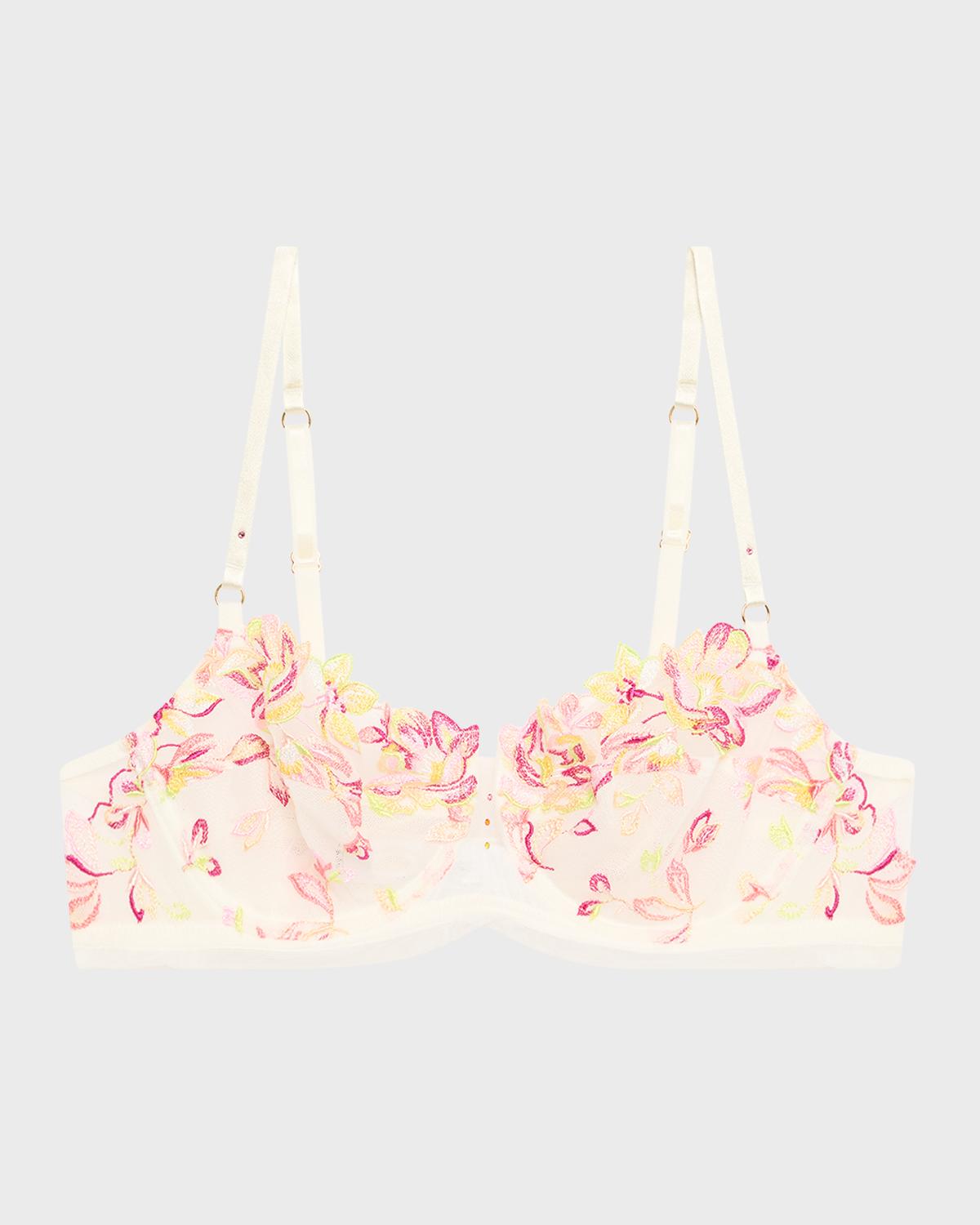 Lise Charmel Folie D 'Ete Floral-Embroidered Demi Bra
