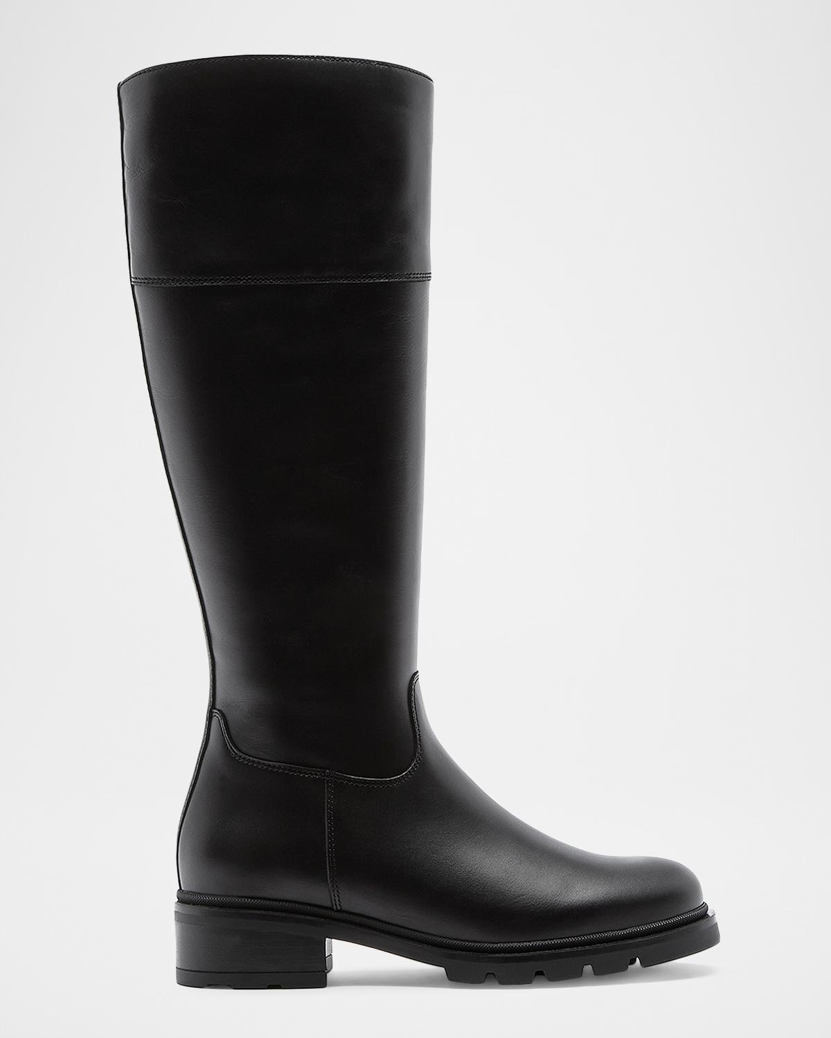 La Canadienne Scottie Leather Lug-Sole Knee-High Boots