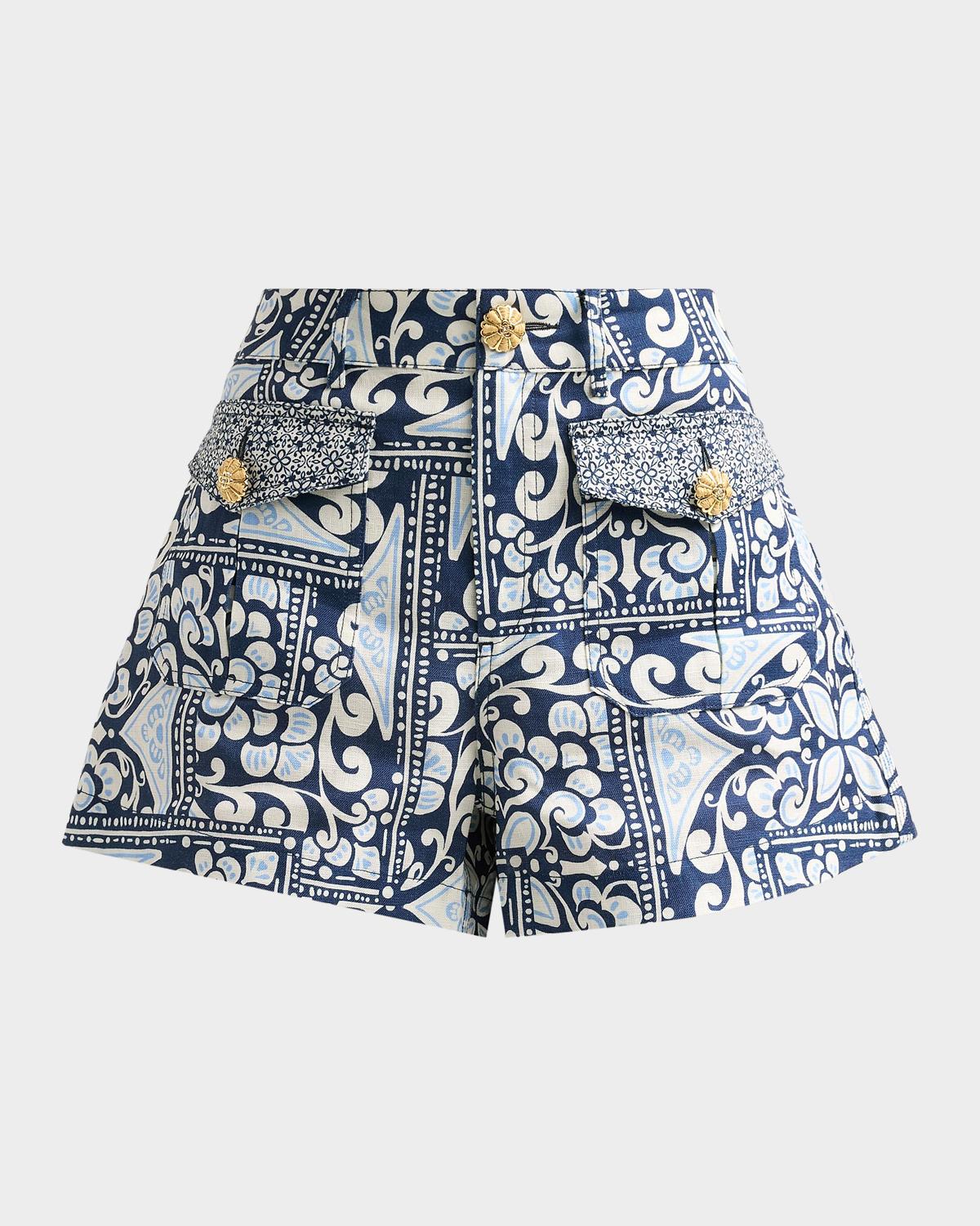 Cara Cara Xenia Floral Linen Shorts