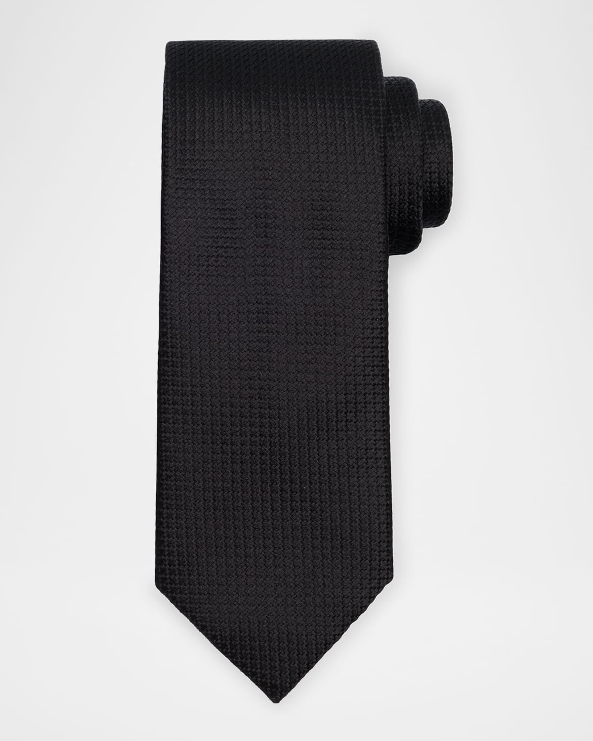 ZEGNA Men's Solid Textured Silk Tie