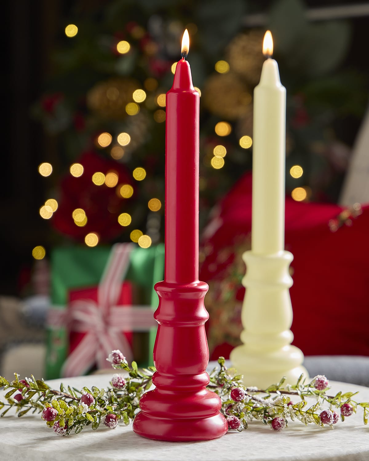 Neiman Marcus Candlestick-Shaped Candle, Magenta