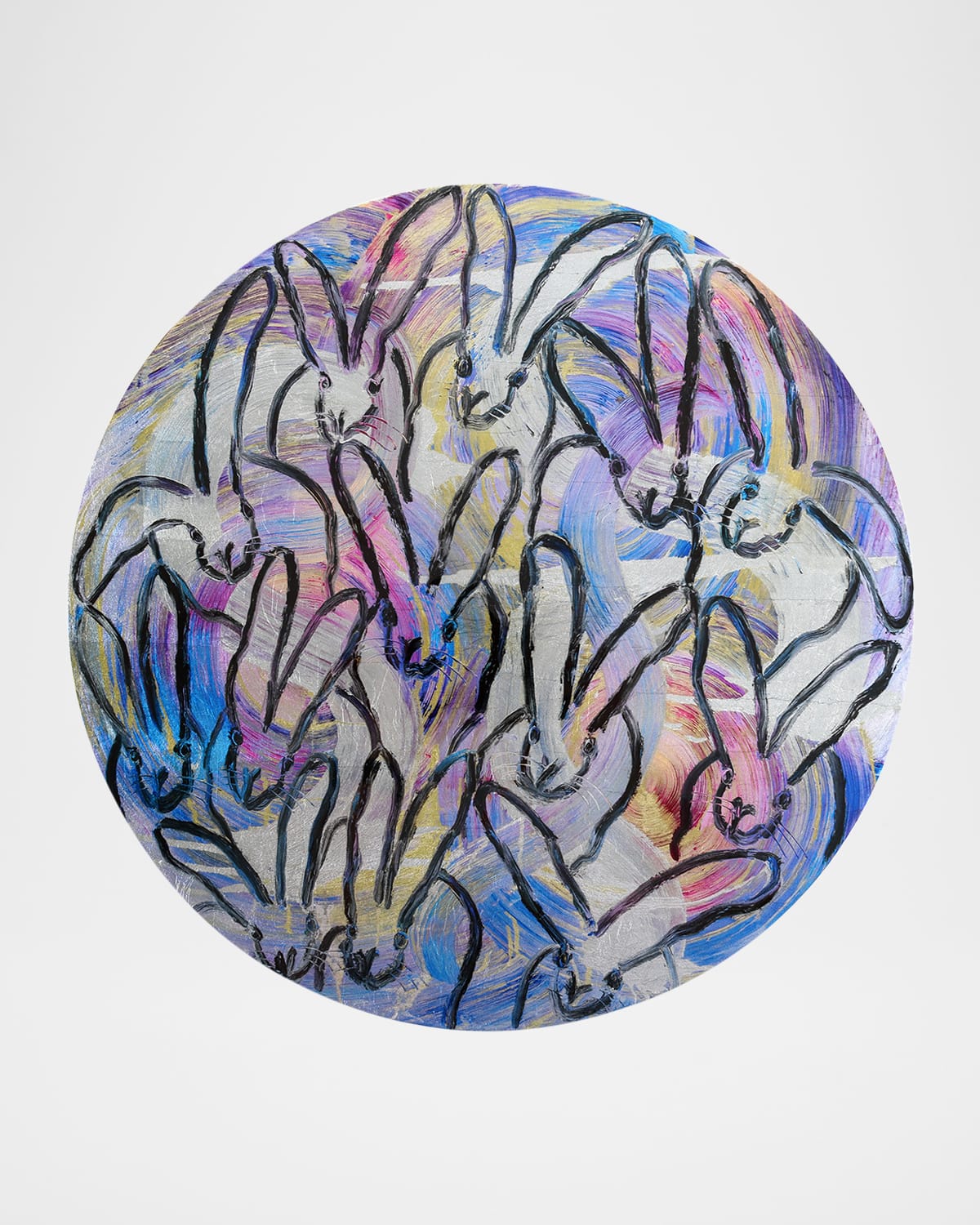 Hunt Slonem Summer Totem Rabbits Lacquer Placemat