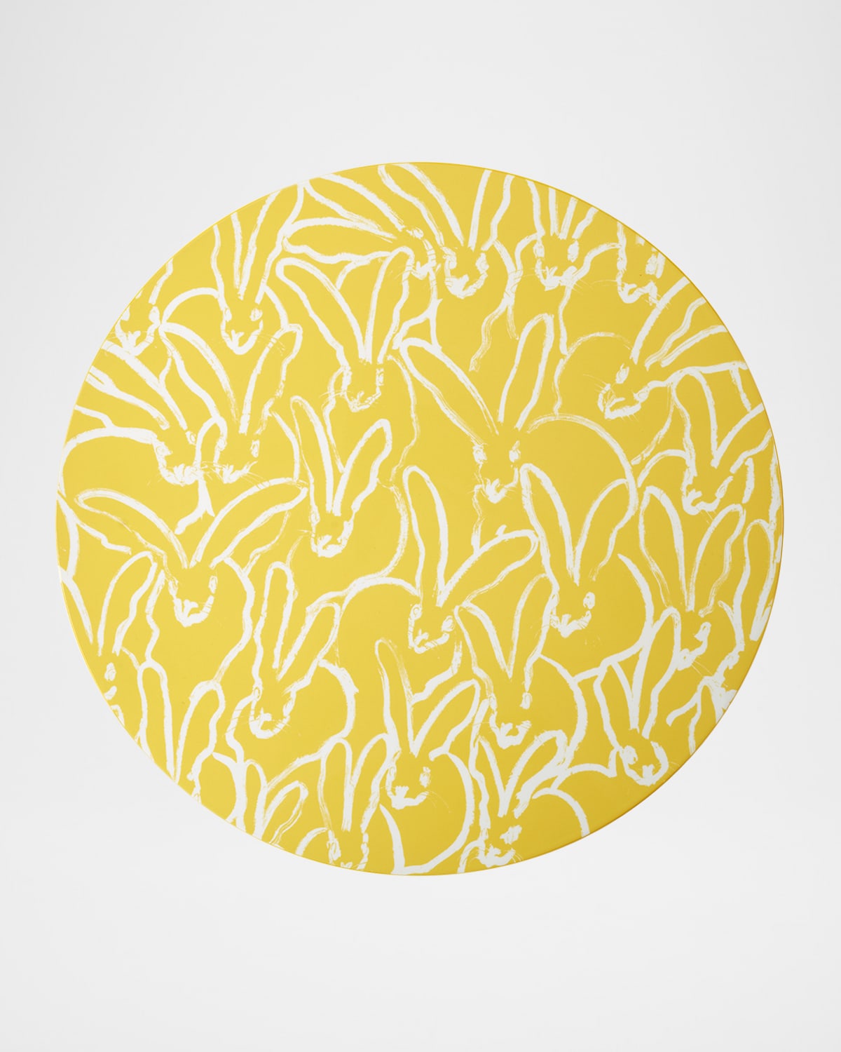 Hunt Slonem Rabbit Run Round Lacquer Placemat