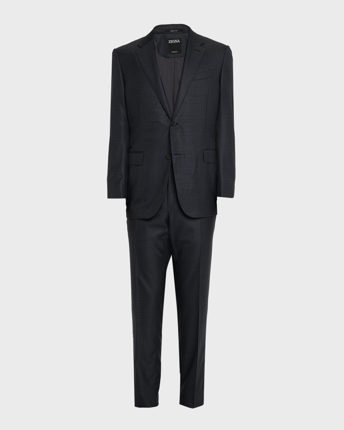 ZEGNA Men's Wool Woven Plaid Two-Piece Suit