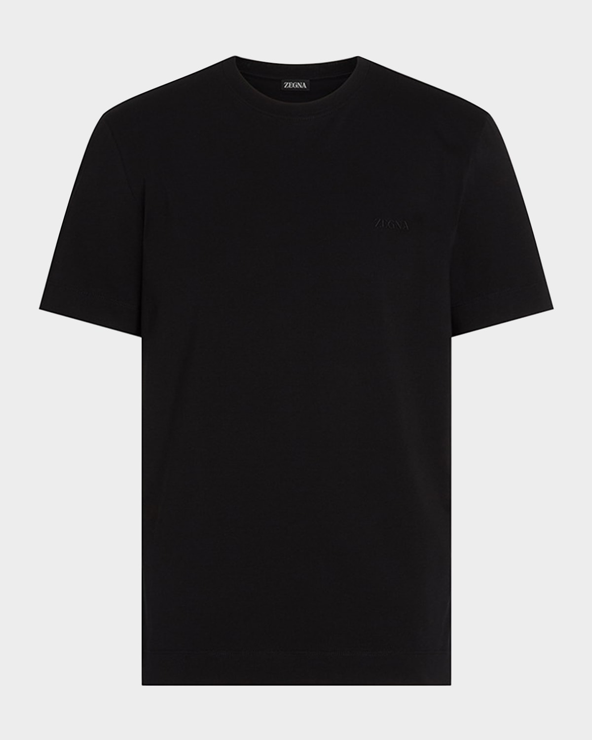 ZEGNA Men 's Cotton Jersey Tonal Logo T-Shirt