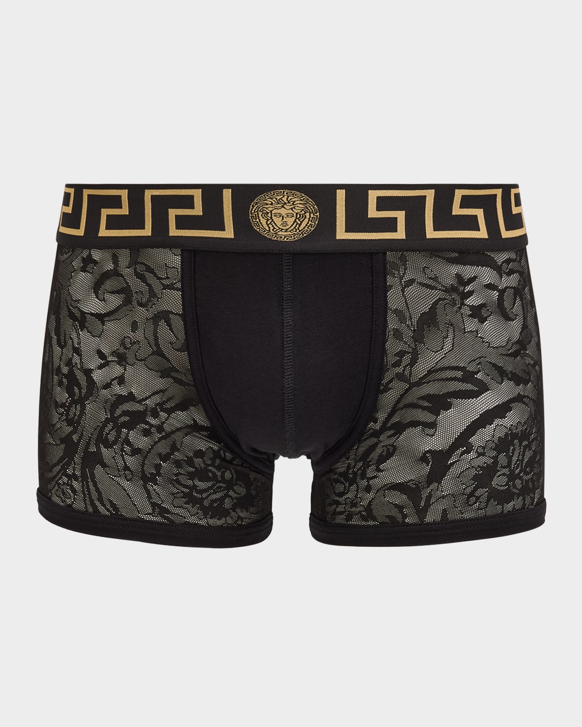 Versace Men 's Baroque Mesh Jacquard Boxer Briefs | Thumbnail 4 Versace Men 's Baroque Mesh Jacquard Boxer Briefs | Thumbnail 4