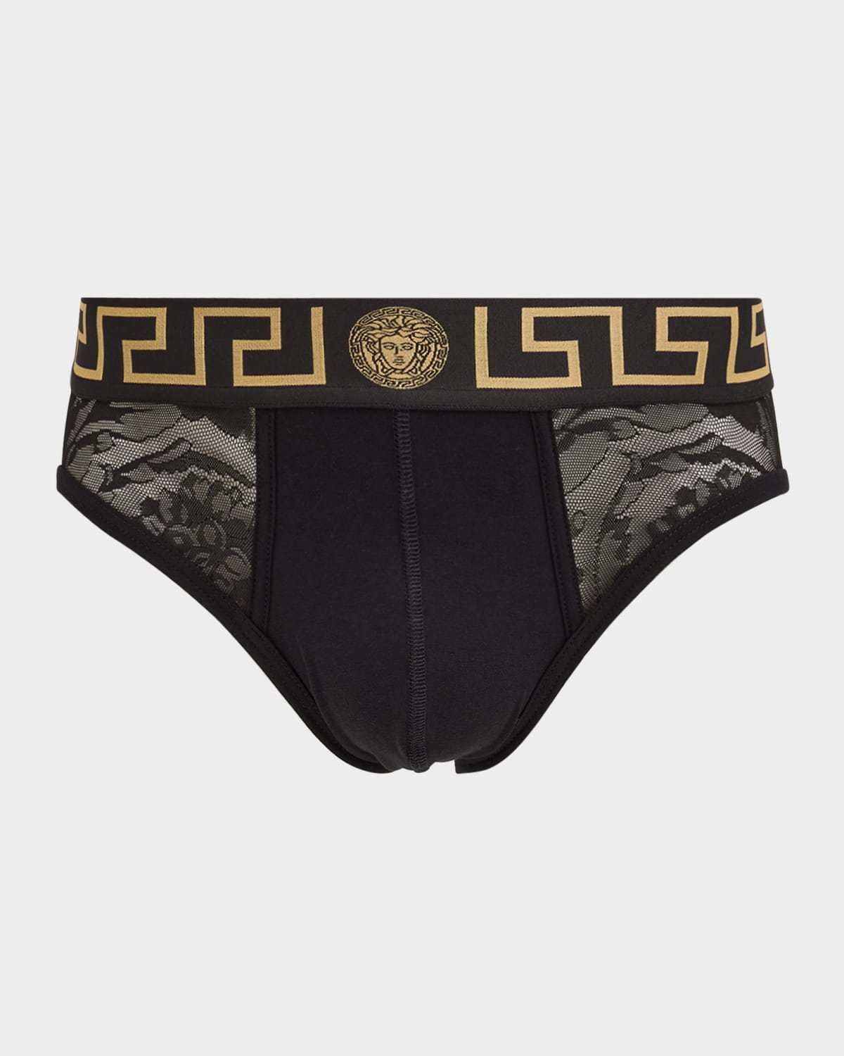 Versace Men 's Baroque Mesh Jacquard Briefs
