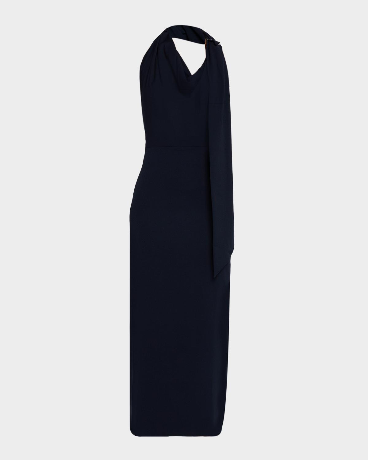 Wynn Hamlyn Catherine Buckle Halter Maxi Dress
