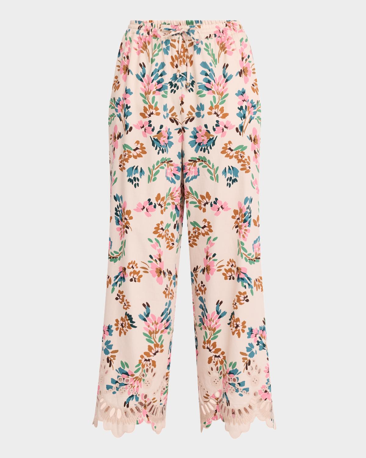 Figue Lizzy Straight-Leg Crop Pull-On Pants