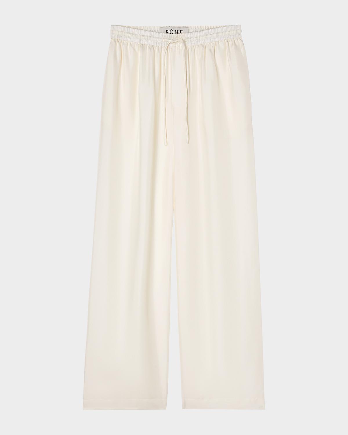 Róhe Wide-Leg Silk Trousers