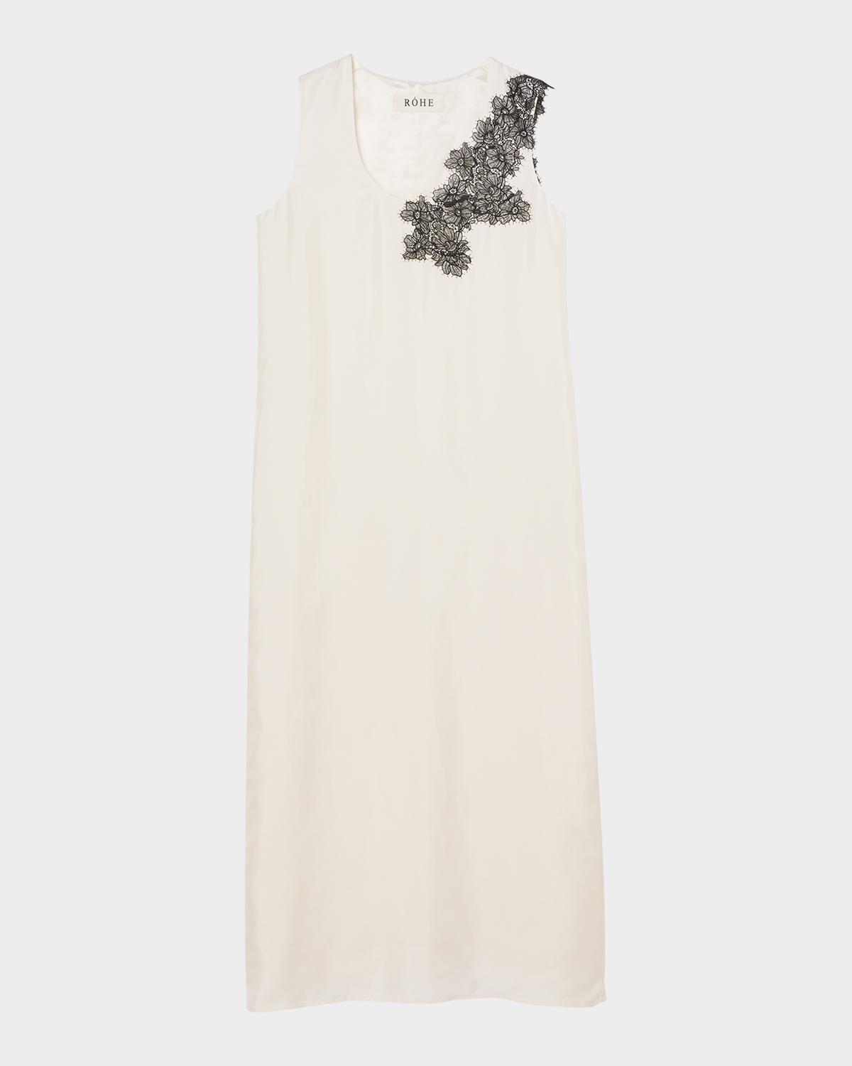 Róhe Scoop-Neck Silk Lace Dress