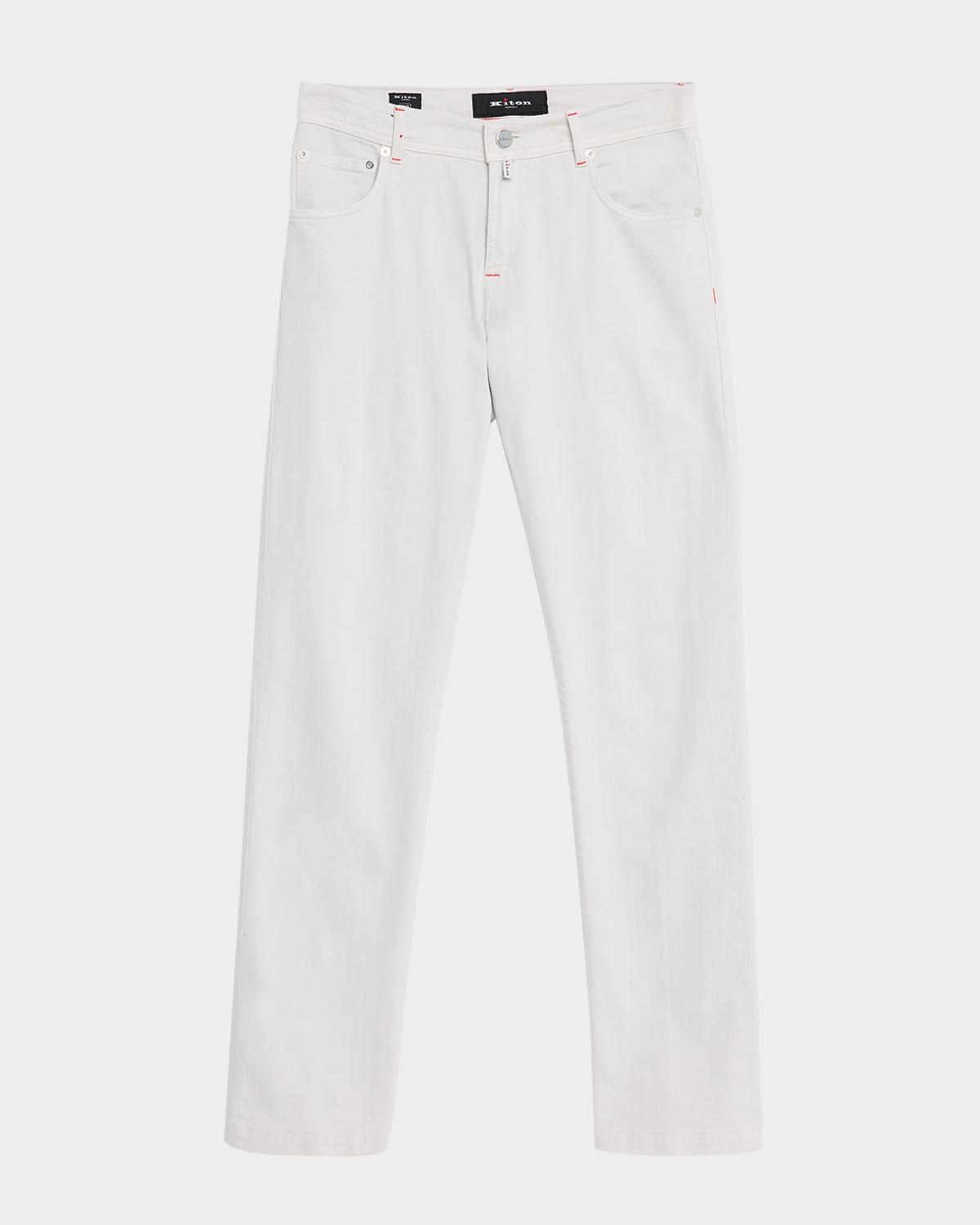 Kiton Men's Kurabo Straight-Leg Stretch Five-Pocket Pants