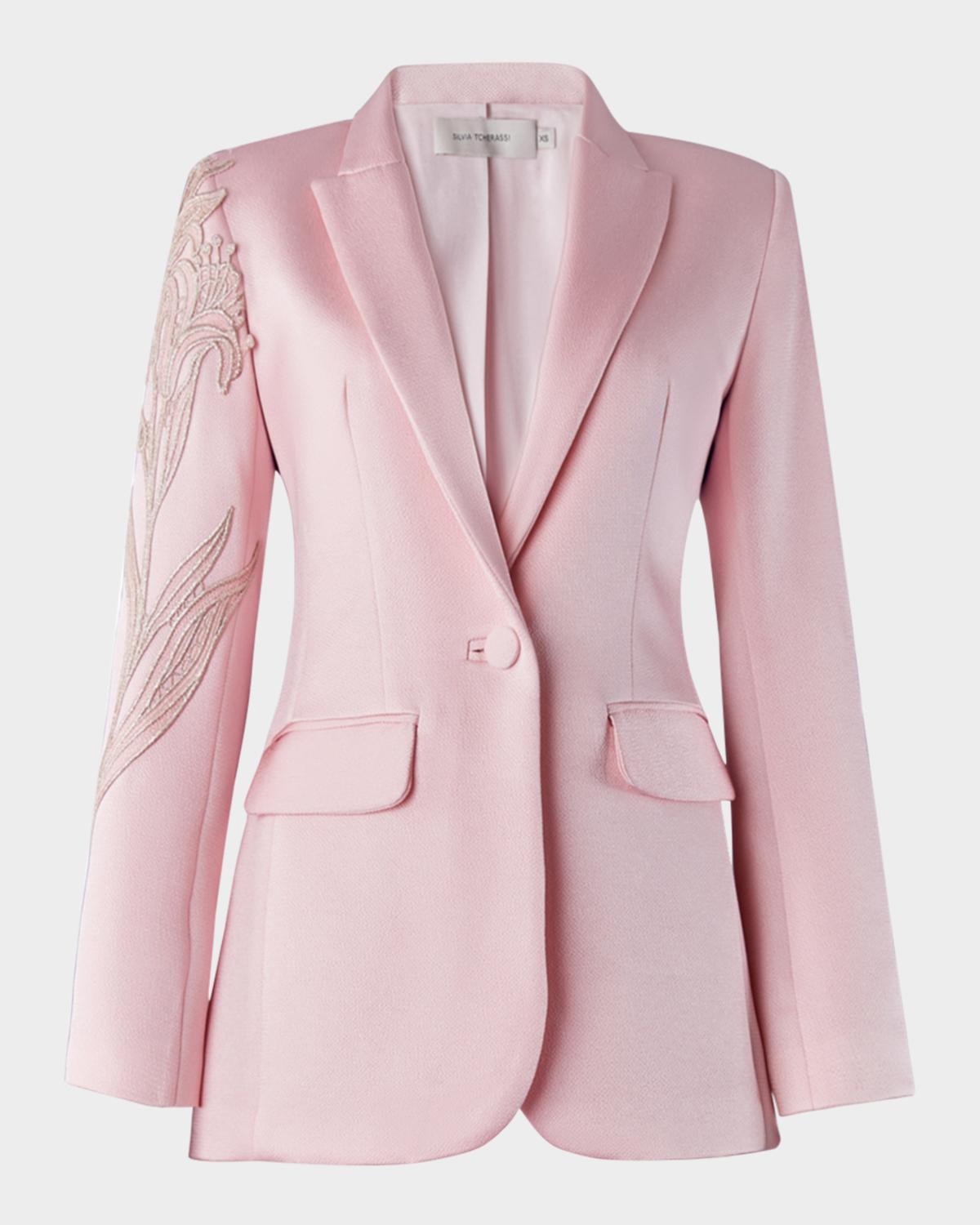 Silvia Tcherassi Rebeca Lace Single-Breasted Jacket