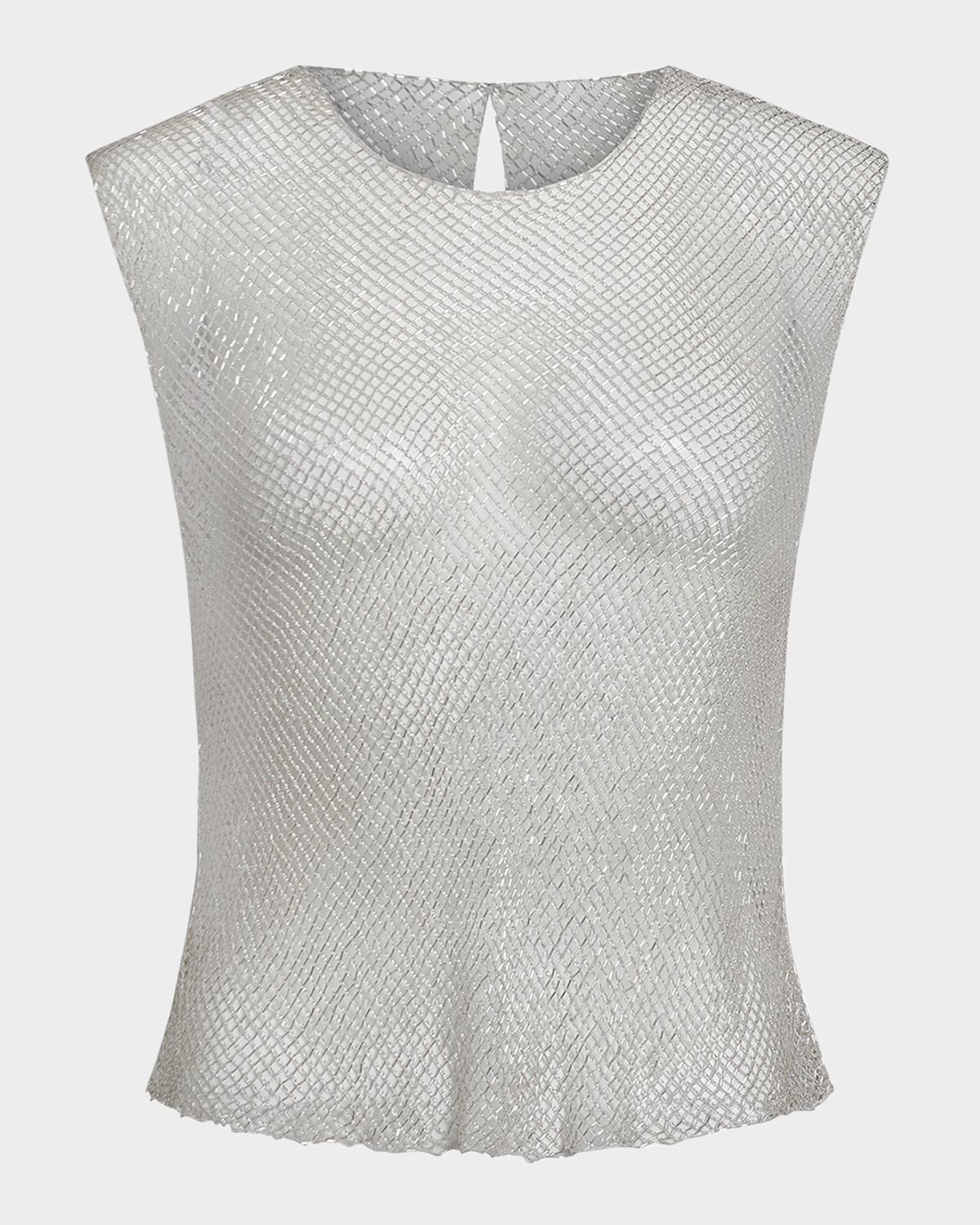 TWP Chloe Woven Mesh Top