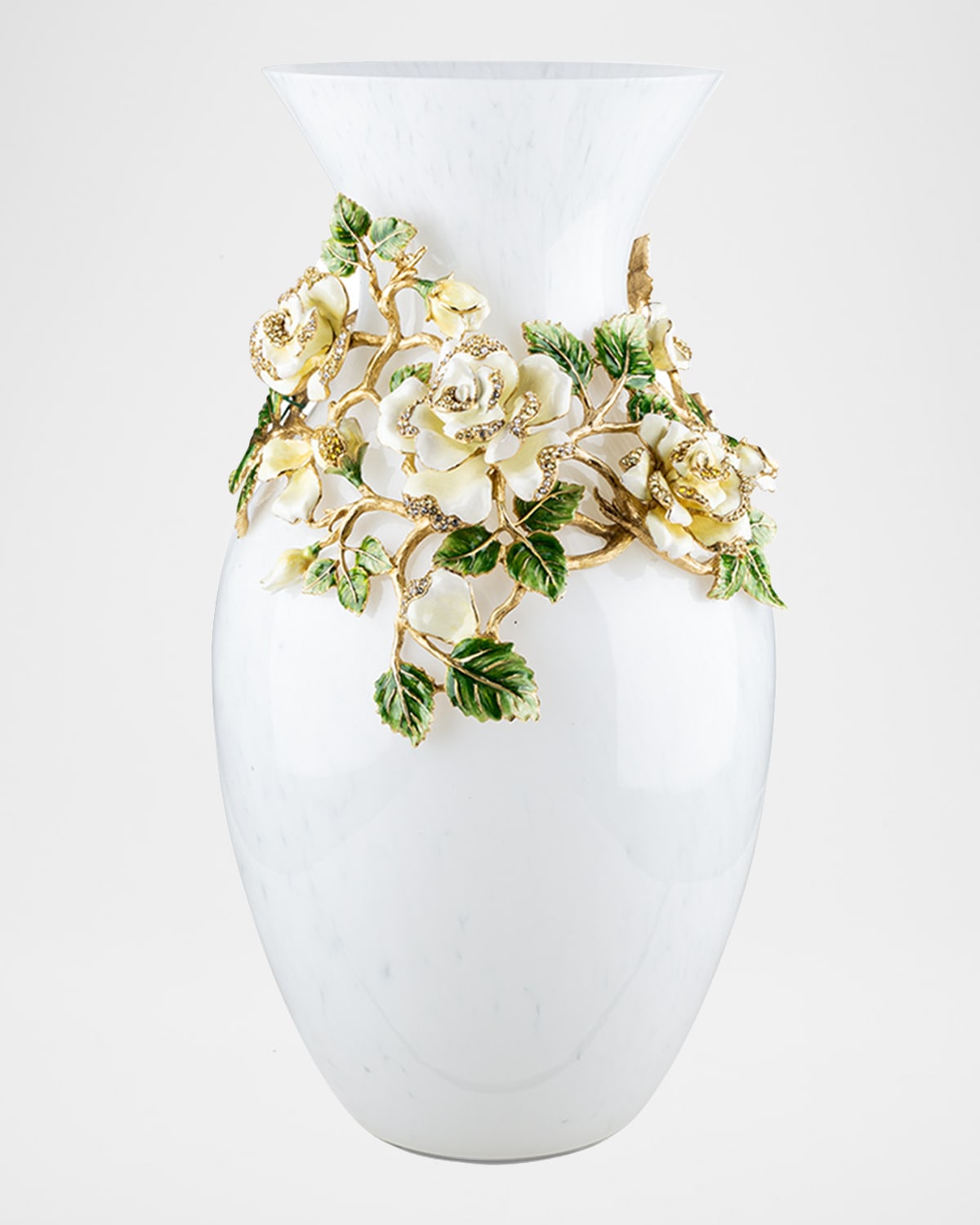 Jay Strongwater Gabrielle Rose Grand Vase, 19"
