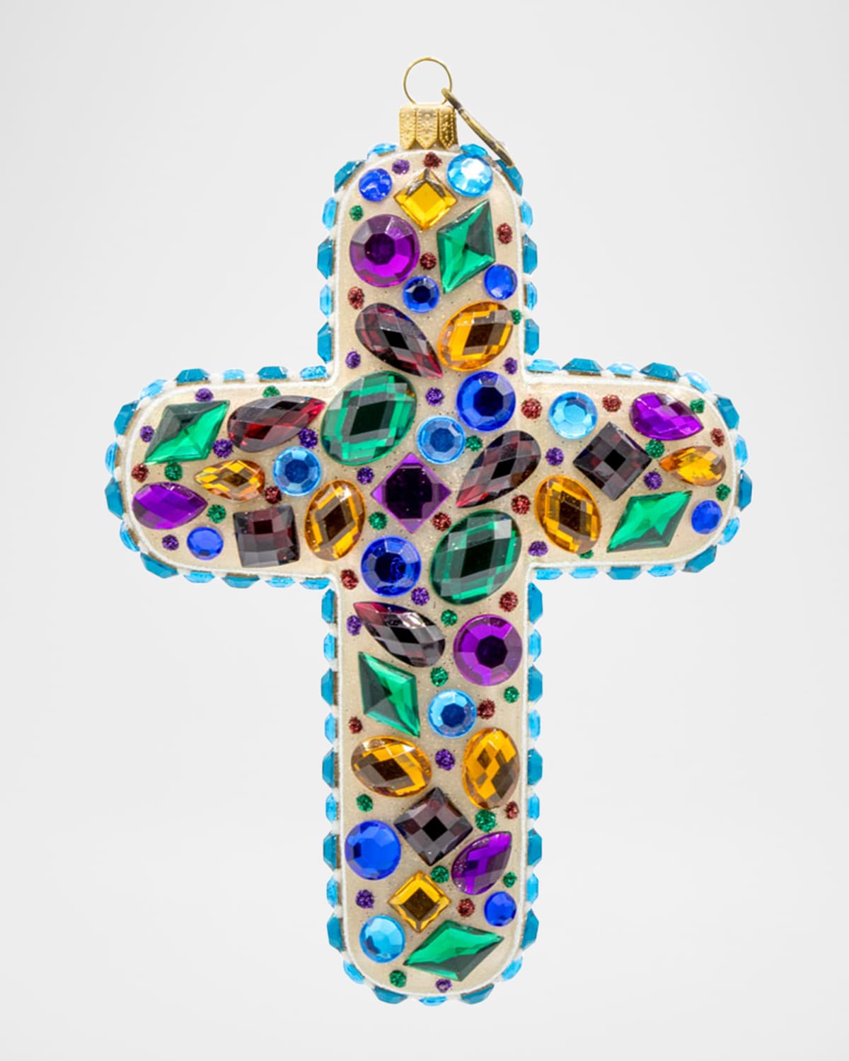 Jay Strongwater Bejeweled Cross Christmas Ornament