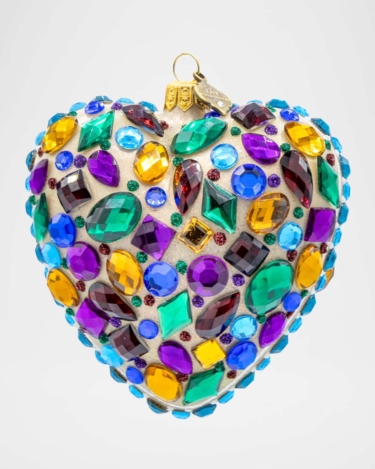 Jay Strongwater Bejeweled Heart Christmas Ornament