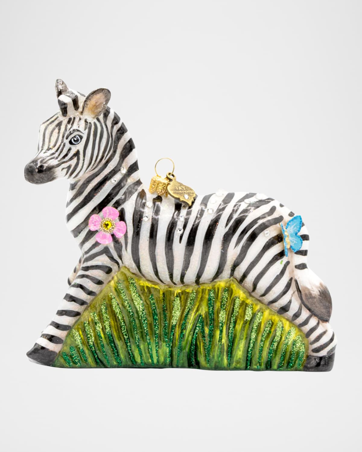 Jay Strongwater Striped Blossom Christmas Ornament