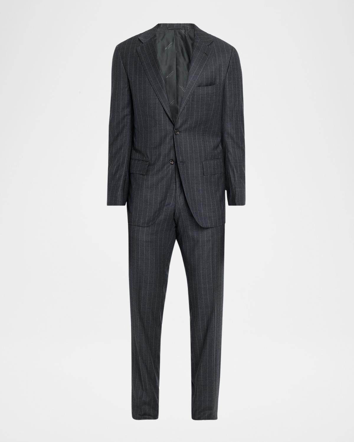 Kiton Men's Wool Pinstripe Two-Piece Suit