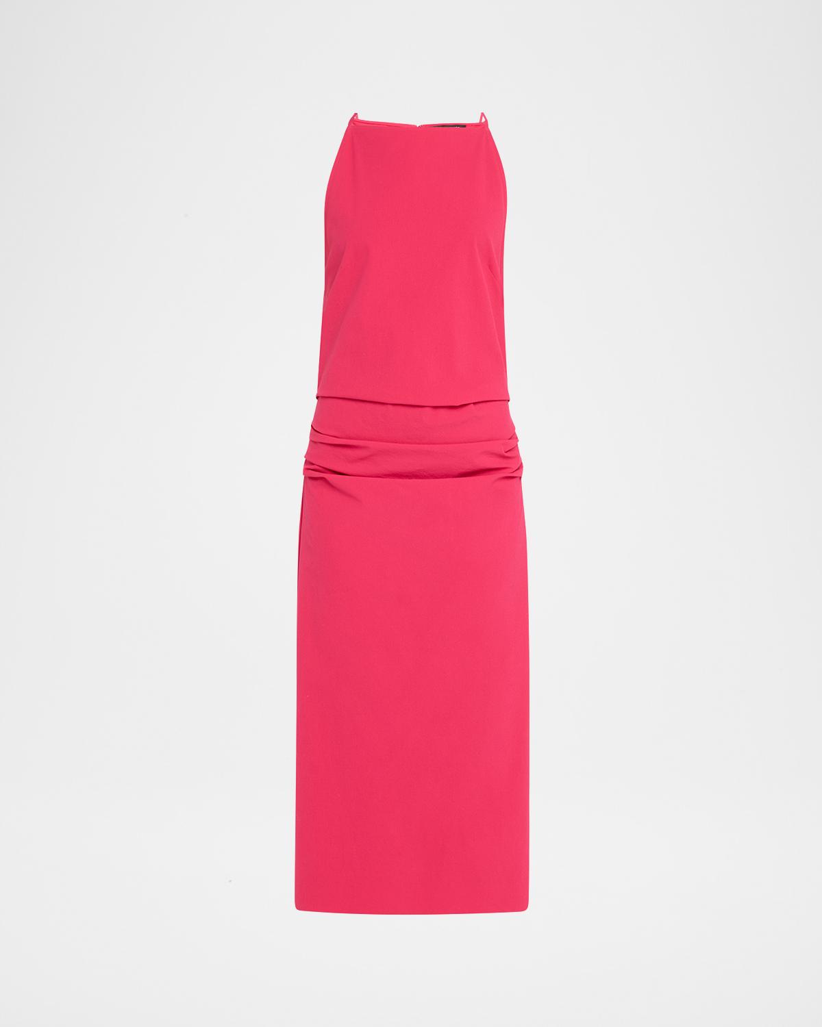Proenza Schouler Priya Draped Bi-Stretch Cotton Nylon Dress