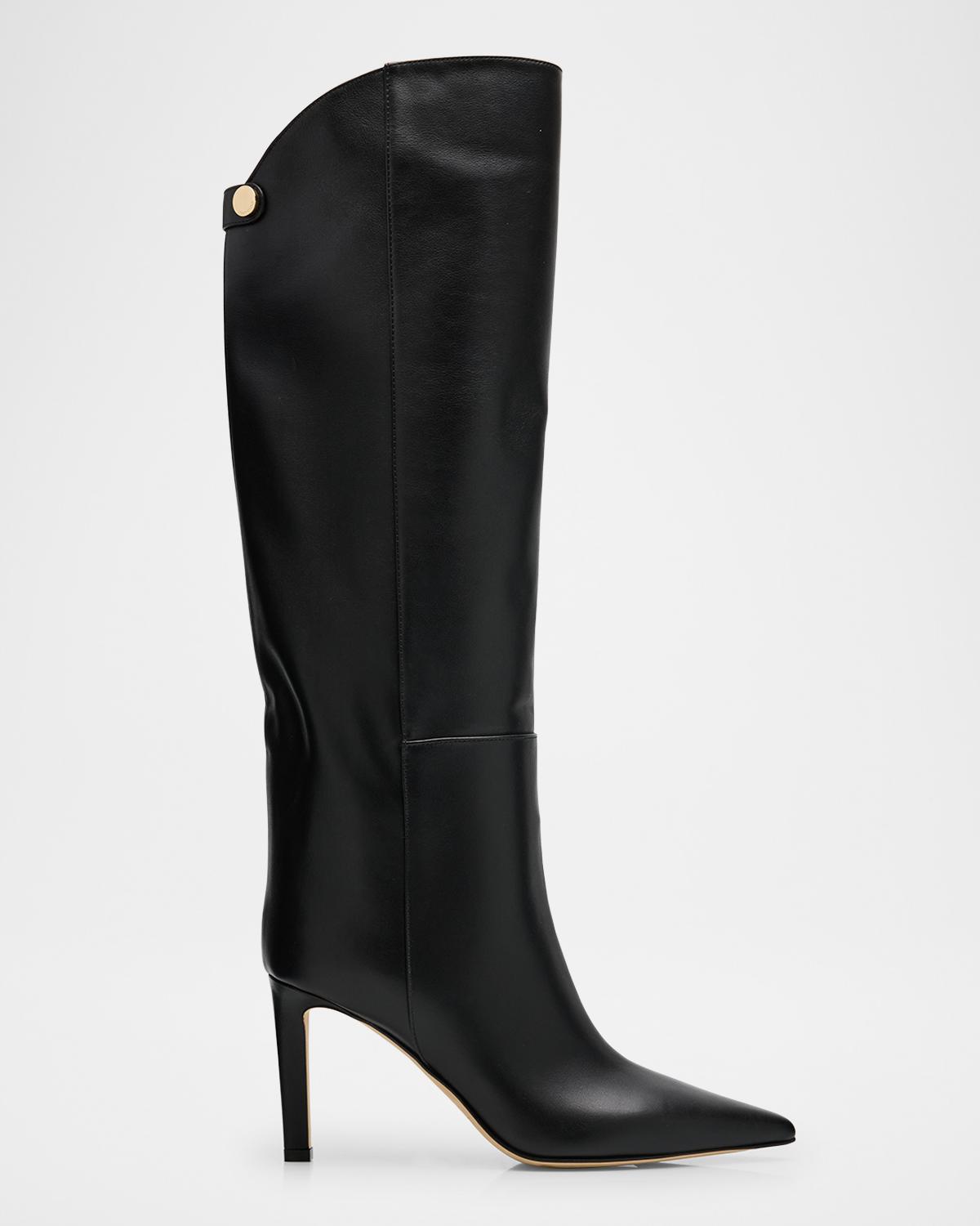 Alizze 85 Leather Knee-High Boots