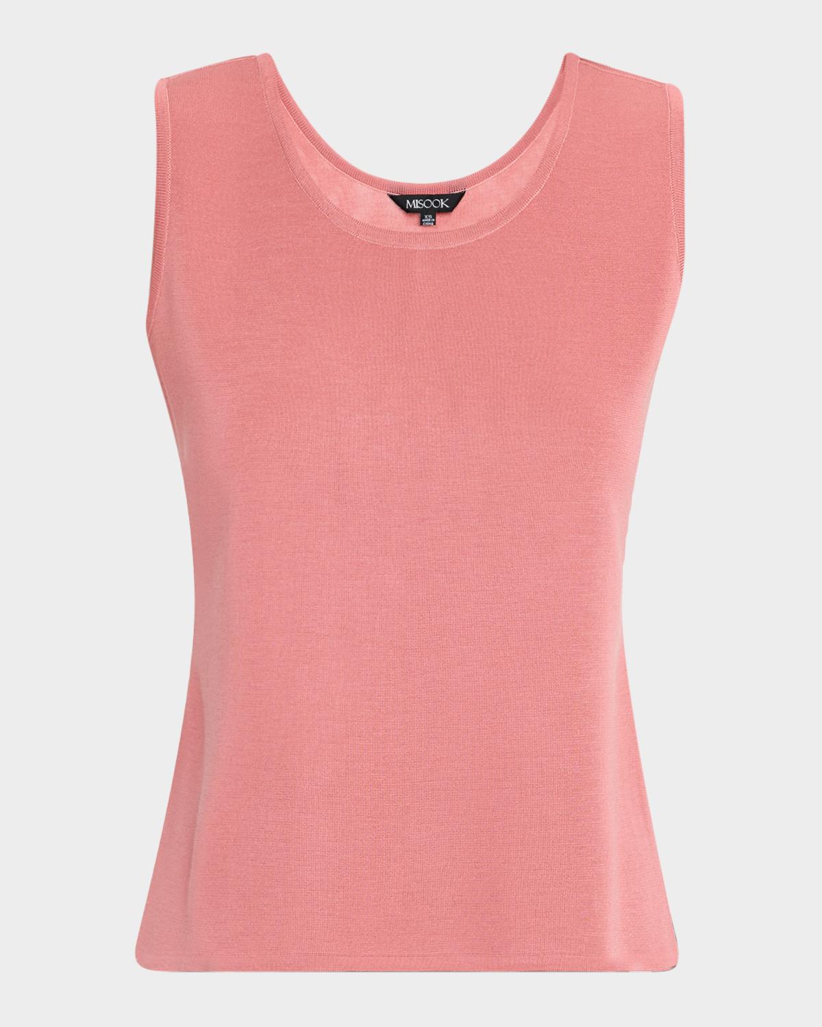 Misook Double Scoop-Neck Tank