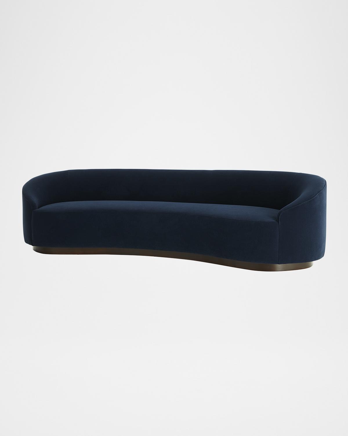 Turner Velvet Sofa, 108"