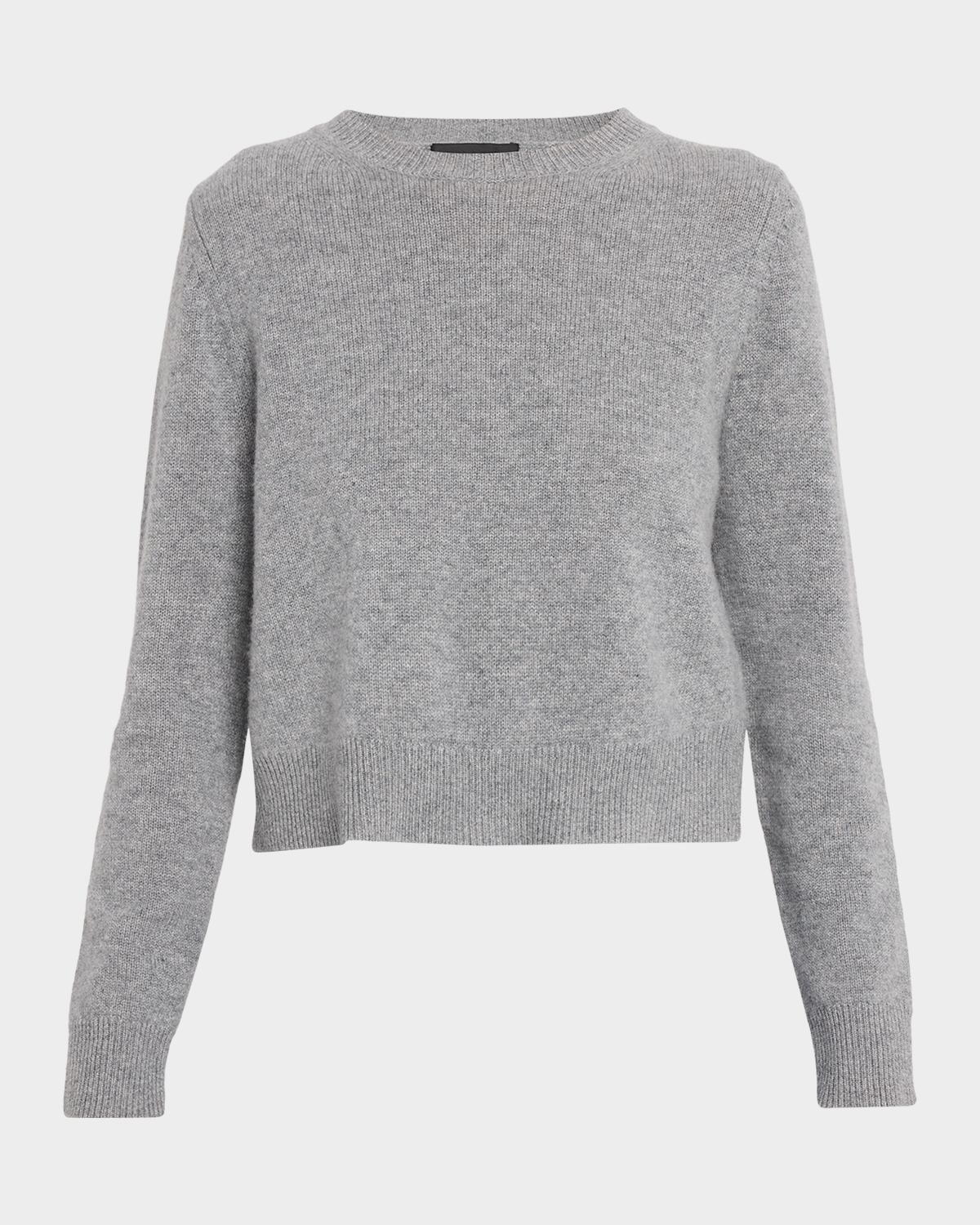 Nili Lotan Venus Dark Rust Cashmere Crop Sweater