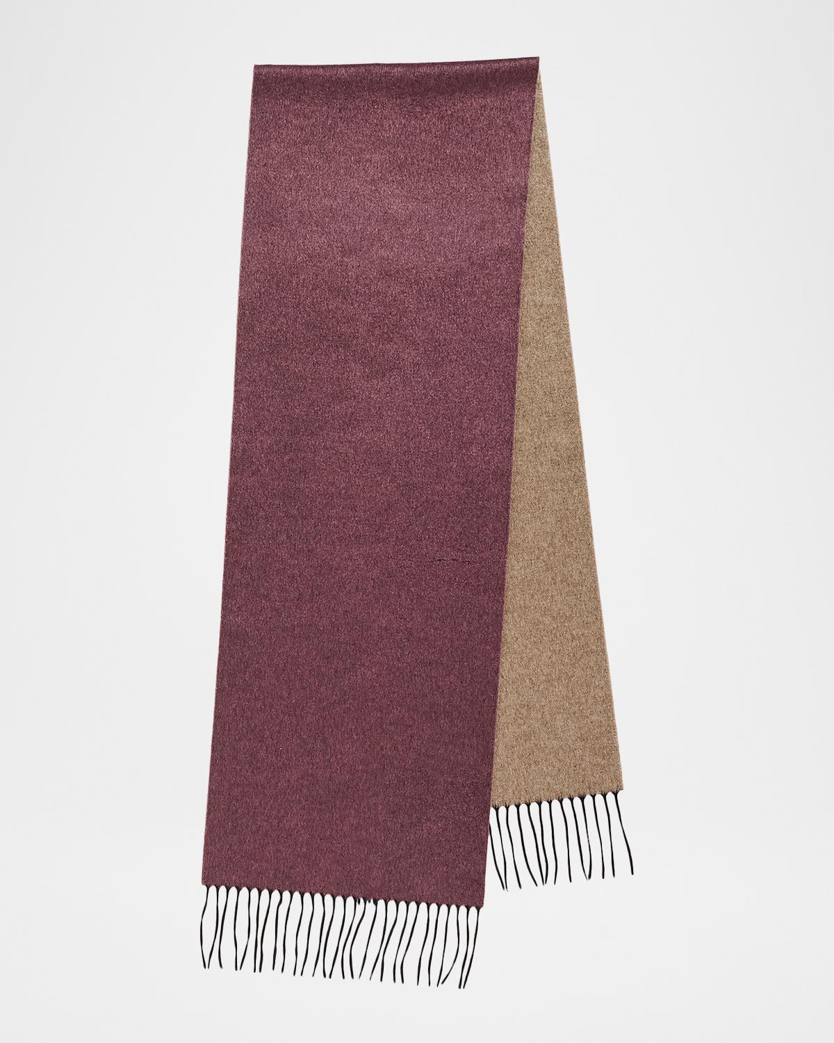 PIACENZA 1733 Men's Mirror Double-Face Silk and Cashmere Scarf