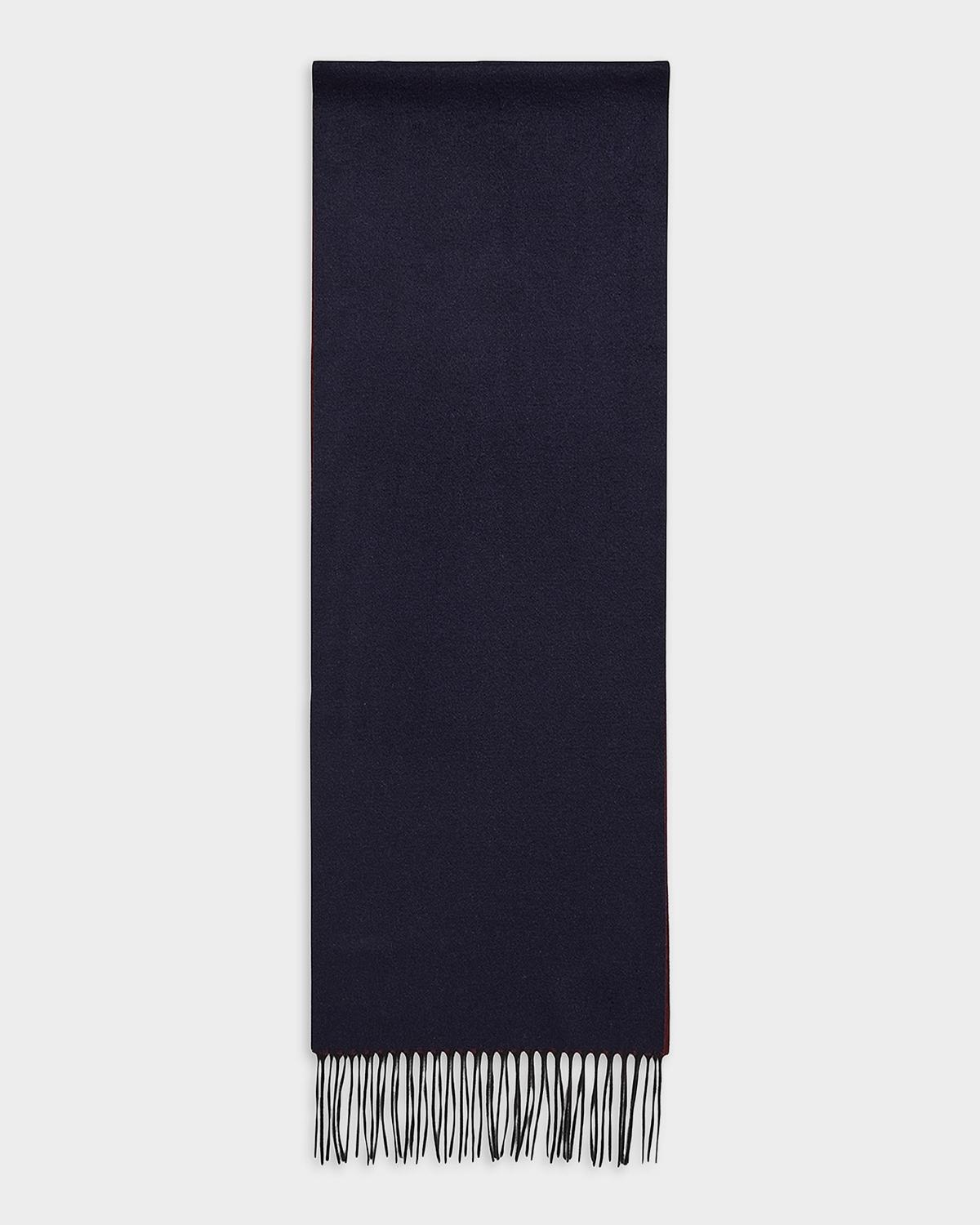 PIACENZA 1733 Men's Mirror Silk and Cashmere Double-Face Scarf