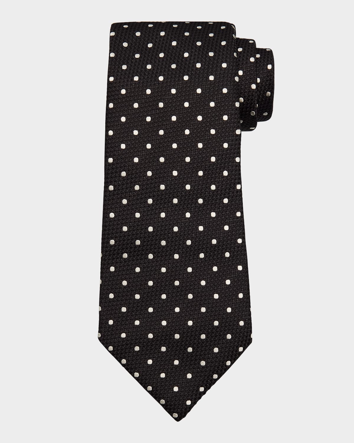 TOM FORD Men 's Contrast Dot Silk Tie | Thumbnail 4 TOM FORD Men 's Contrast Dot Silk Tie | Thumbnail 4