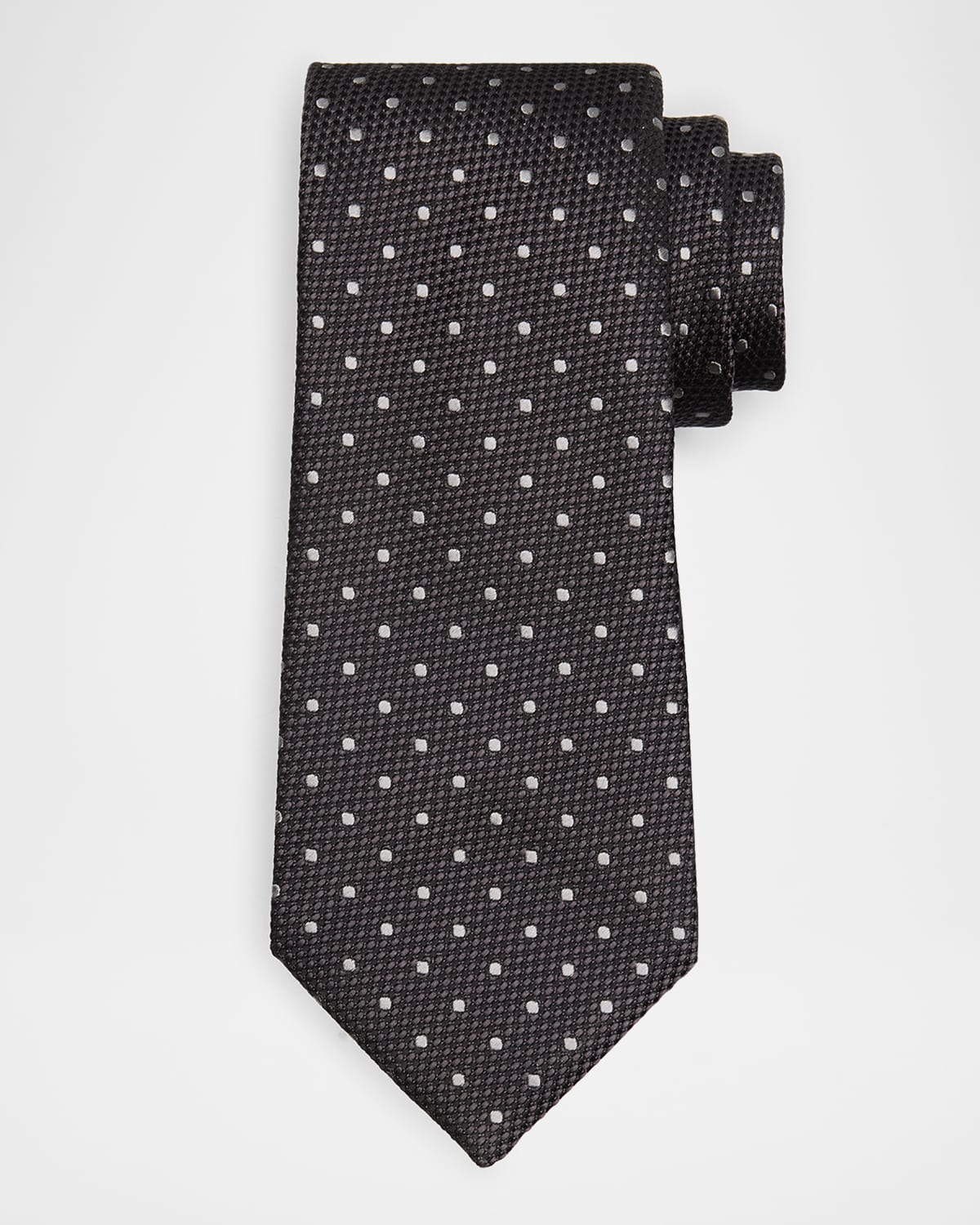 TOM FORD Men 's Contrast Dot Silk Tie | Thumbnail 4 TOM FORD Men 's Contrast Dot Silk Tie | Thumbnail 4