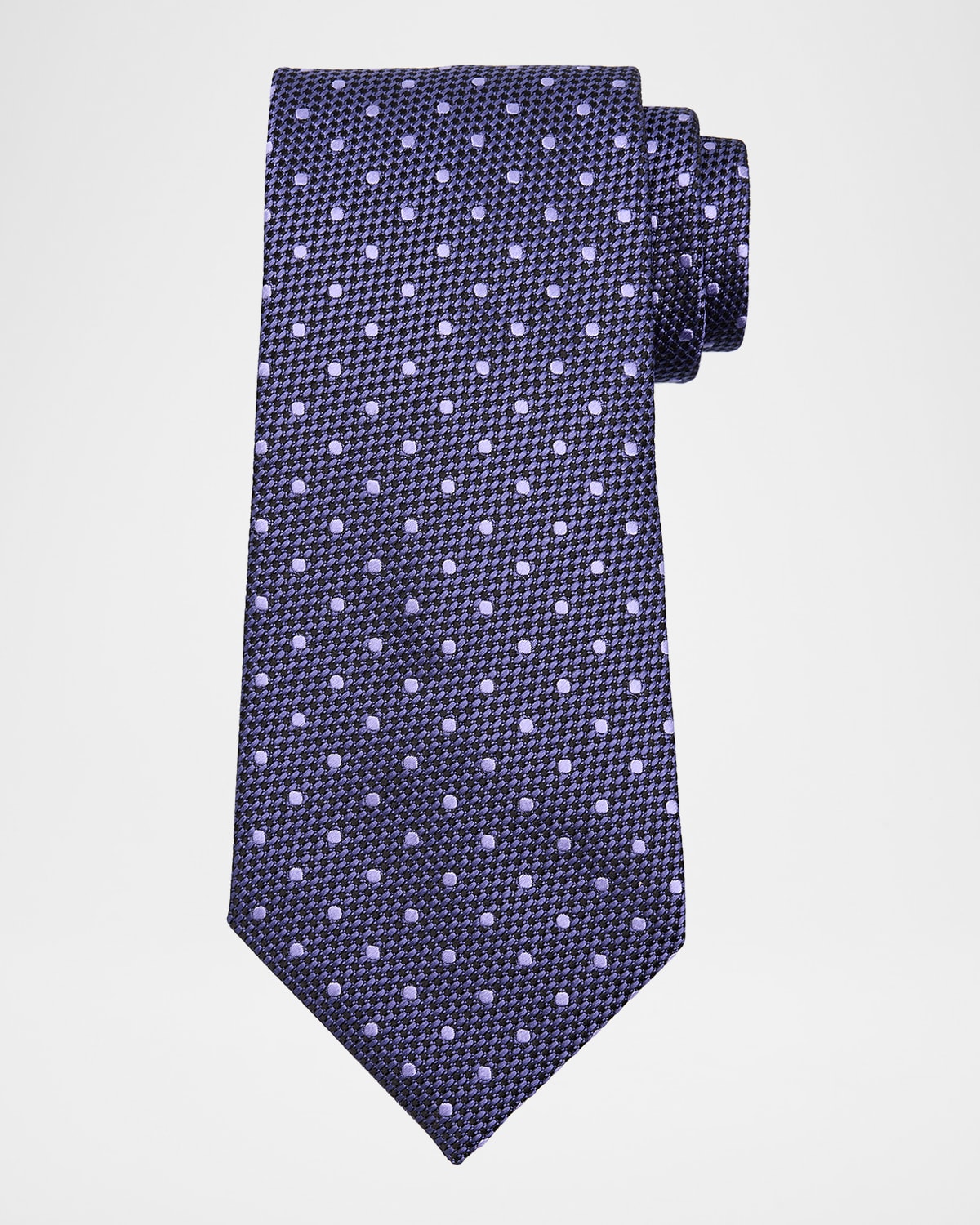 TOM FORD Men 's Contrast Dot Silk Tie