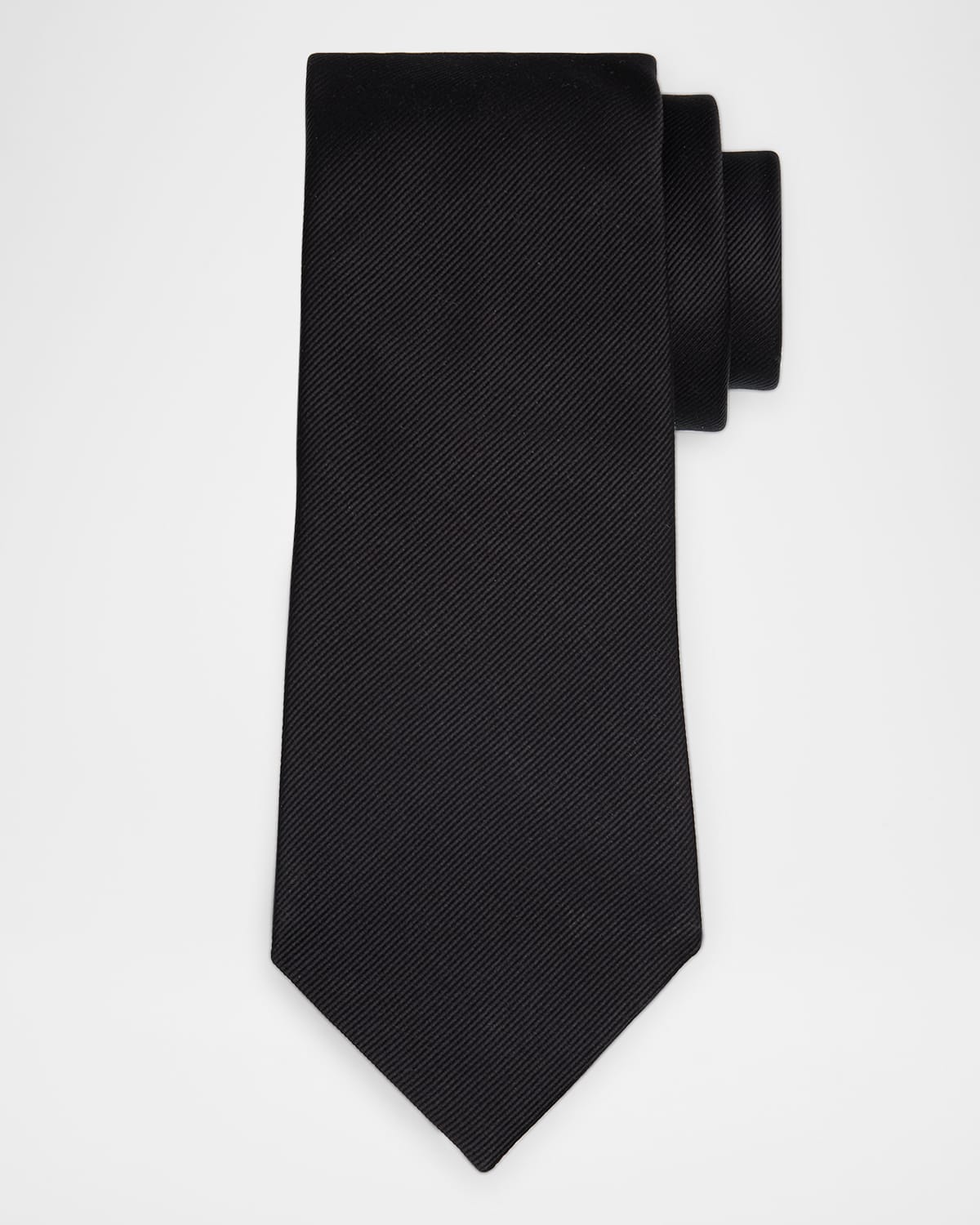 TOM FORD Men 's Diagonal Ribbed Silk Tie