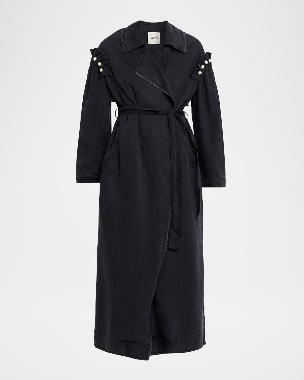 Akyn Studio Rocia Denim Trench Coat