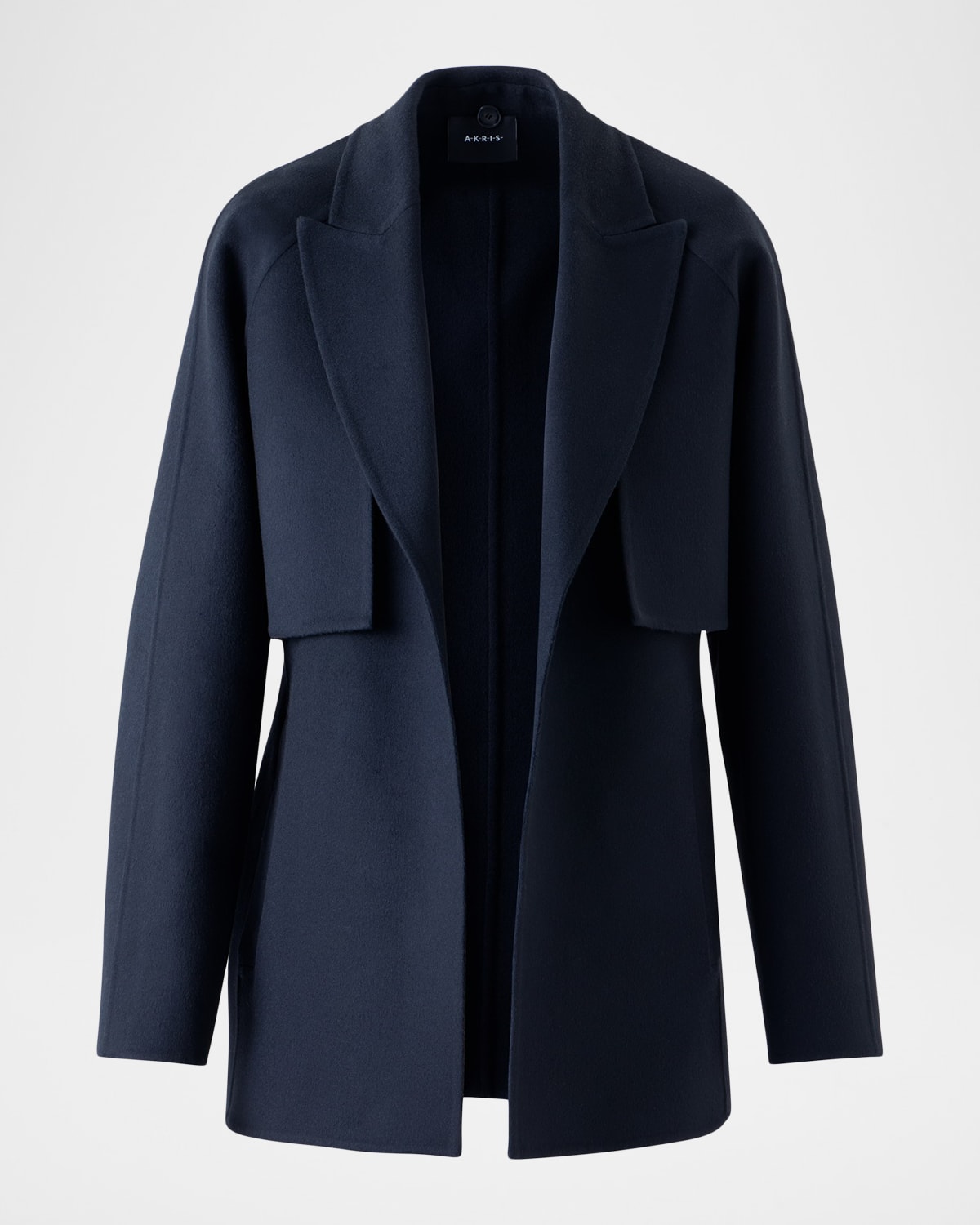 Akris Duo Cashmere Double-Face Wrap Coat With Detachable Bolero