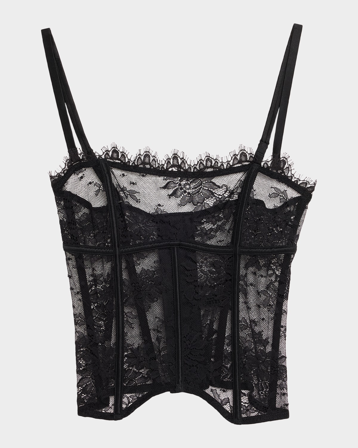 Kiki De Montparnasse Jolie Strapless Scalloped Lace Bustier