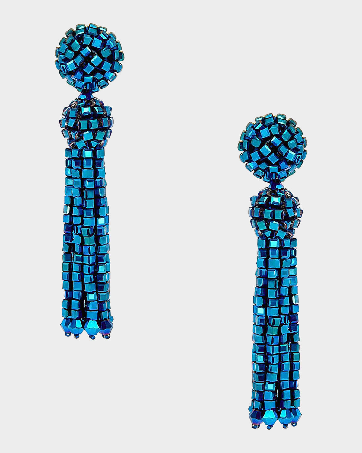 Oscar de la Renta Crystal Fringe Earrings