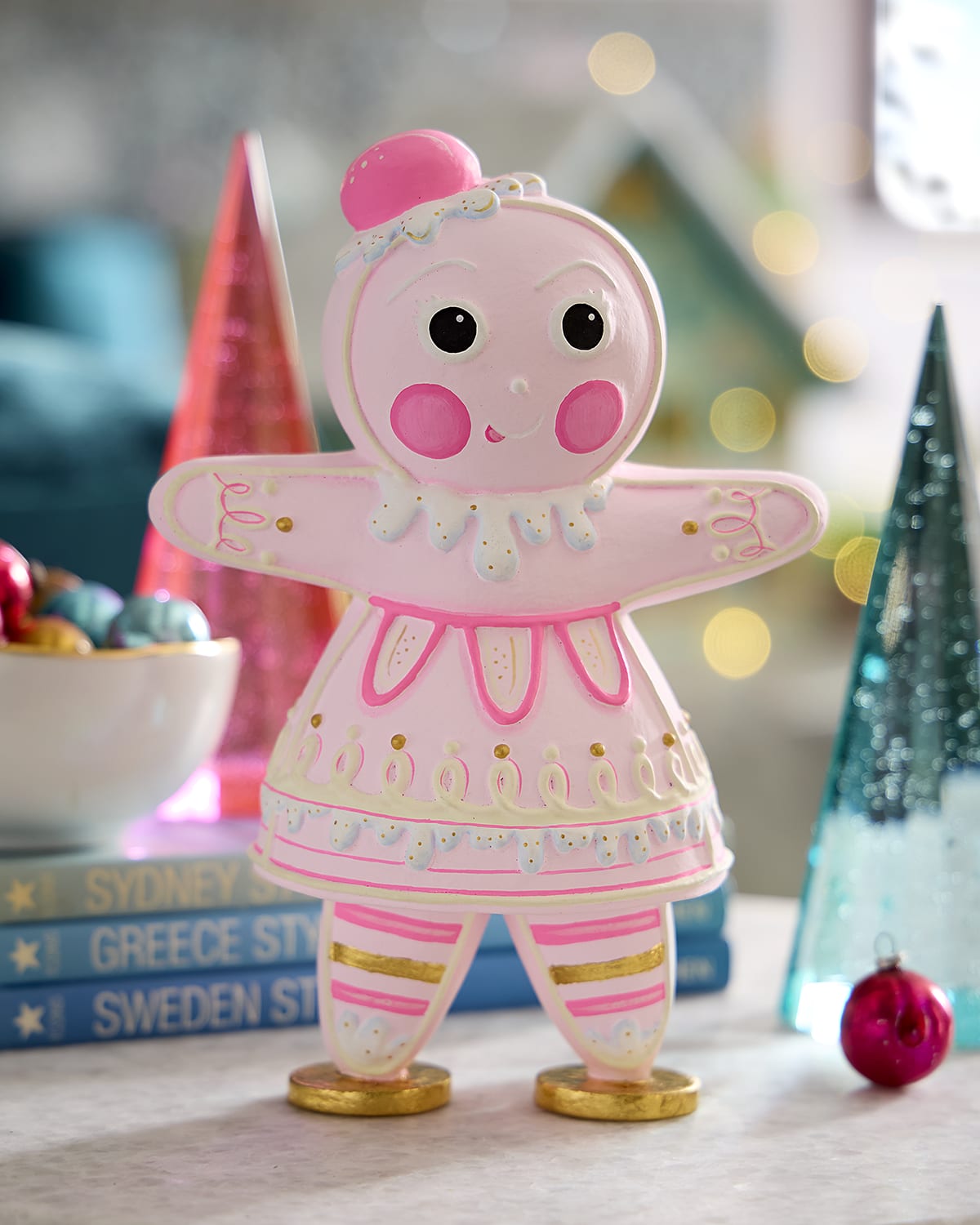 Glitterville The Rainbow Gingerbread Tabletop Christmas Decoration, Dippsy