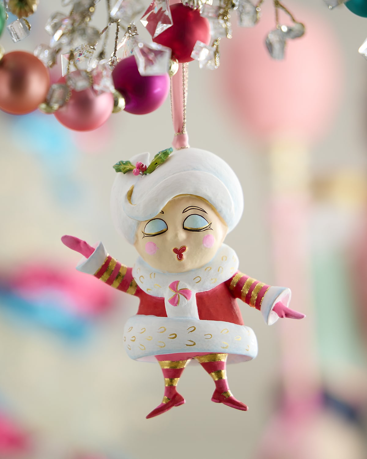 Glitterville Mini Madame Noel Ornament