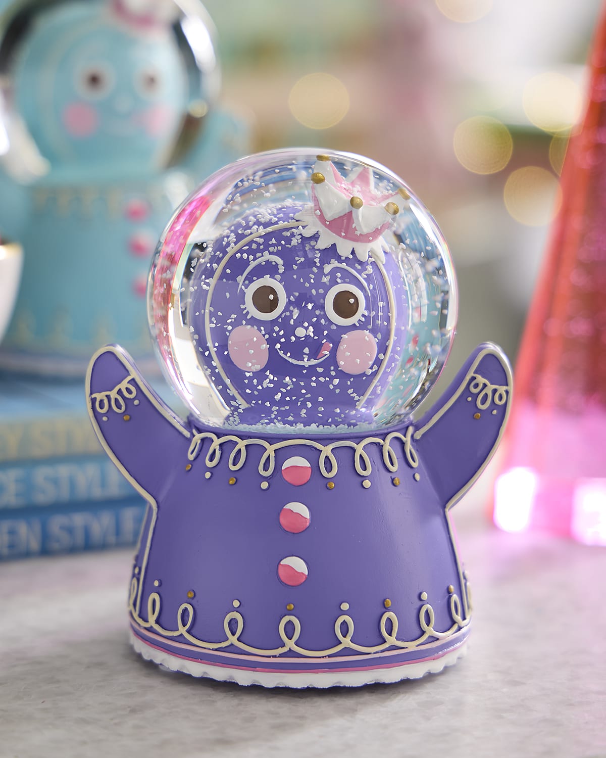 Glitterville Ginger Dough Waterdome, Purple