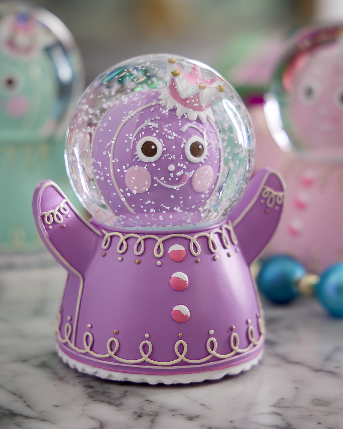 Glitterville Ginger Dough Waterdome, Dark Pink