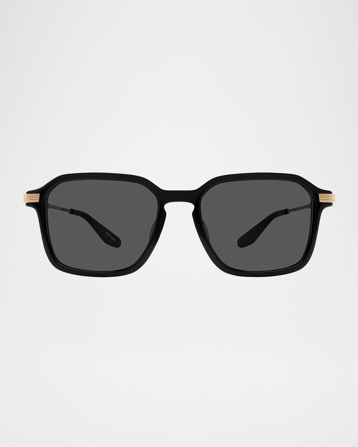Barton Perreira Men's Delon Acetate and Titanium Rectangle Sunglasses