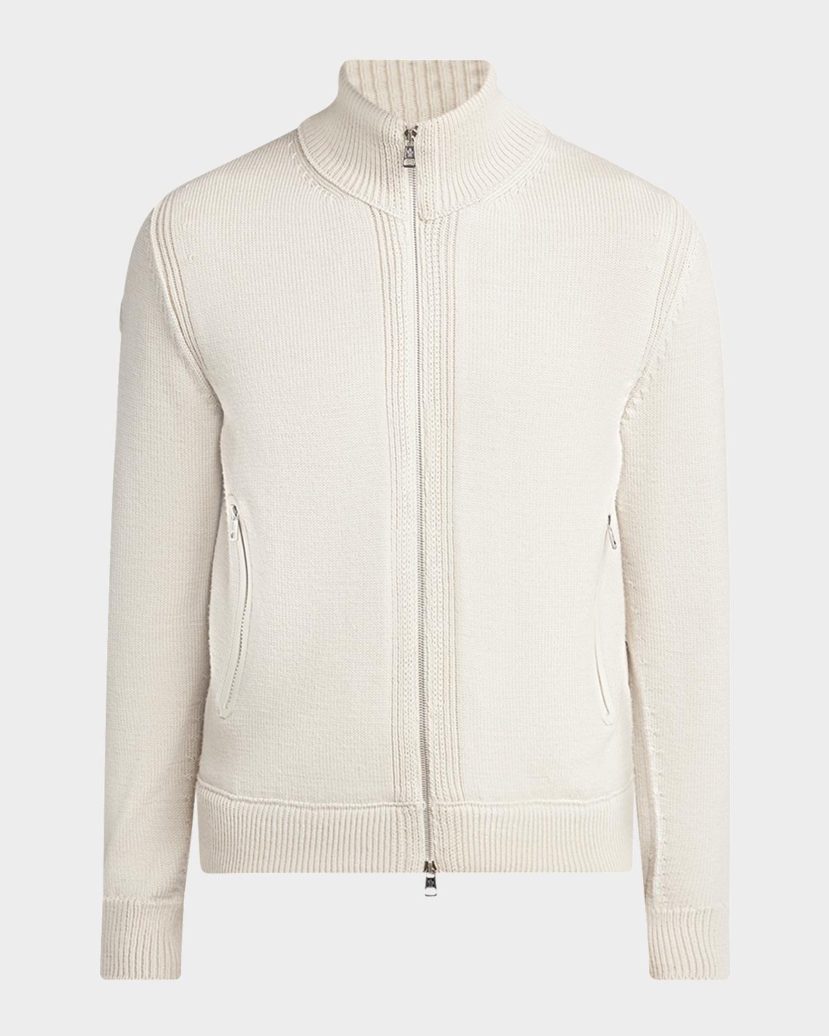 Moncler Men's Edit Padded Back Wool Cardigan