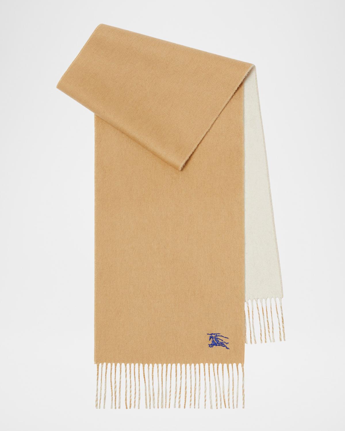 Men & apos;s Cashmere Double-Face EKD Embroidered Scarf