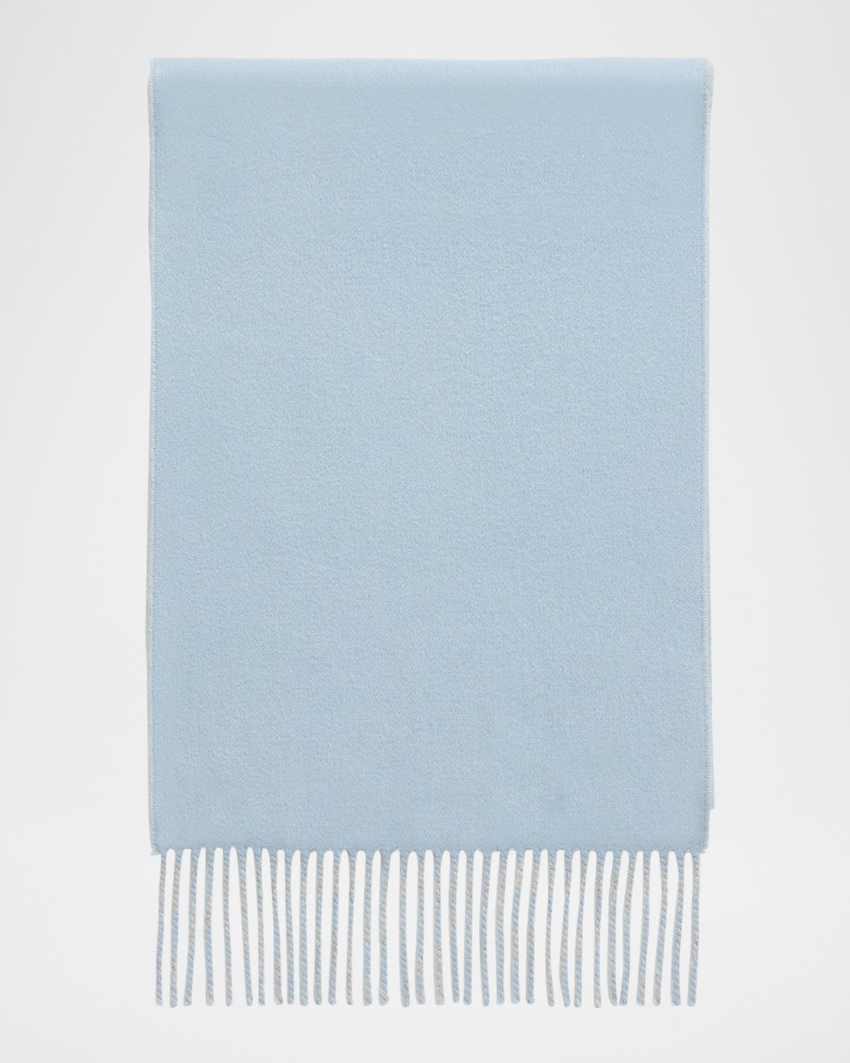 Burberry Men's Cashmere Double-Face EKD Embroidered Scarf