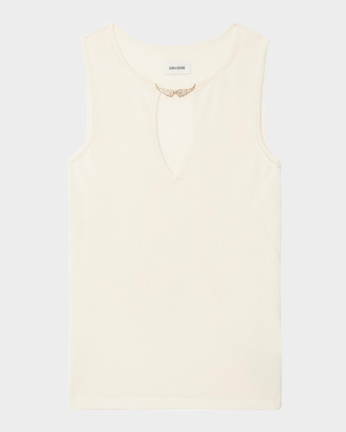Zadig & Voltaire Sayani Cotton-Blend Knit Tank Top